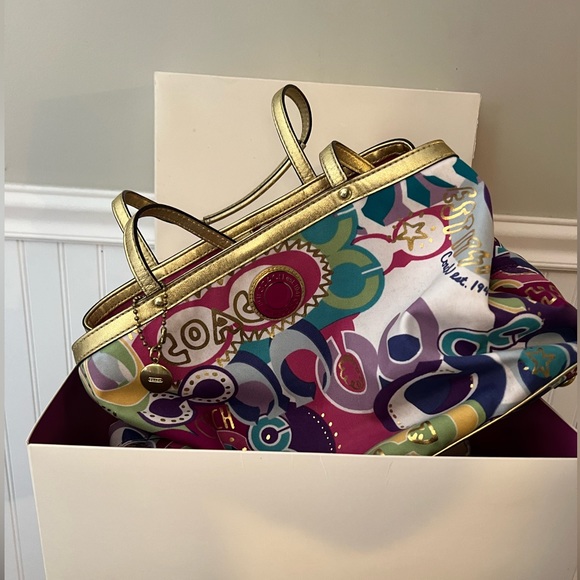 Authentic Coach Multi-Color Purse! LIKE NEW - Picture 8 of 11